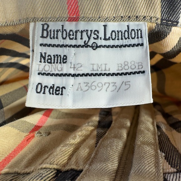 Vintage 80's Burberrys Prorsum Trench Coat Long England Classic Chic Size 42 - Picture 7 of 13